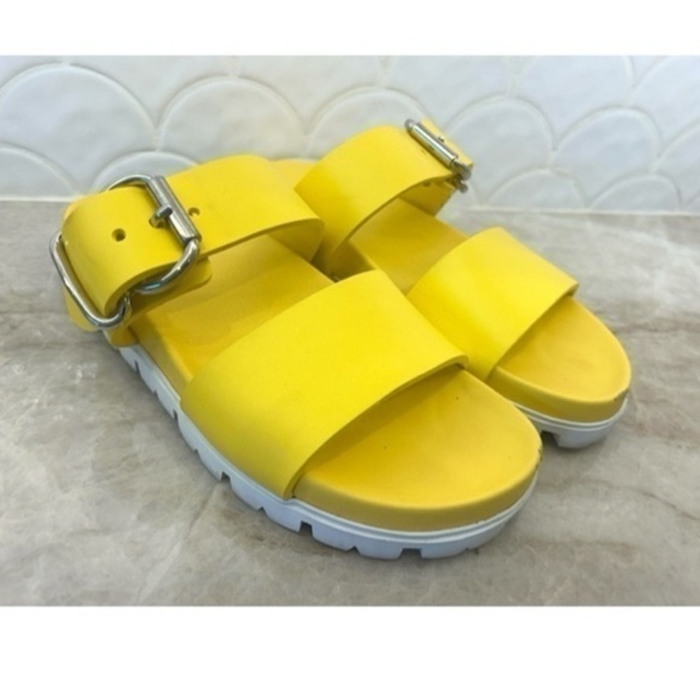 Prada Eva yellow sandals size 9